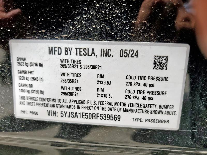 2024 TESLA MODEL S - 5YJSA1E50RF539569