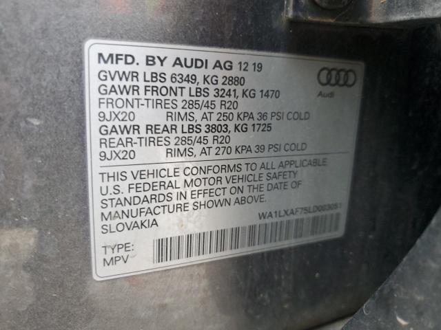 2020 AUDI Q7 PREMIUM - WA1LXAF75LD003051