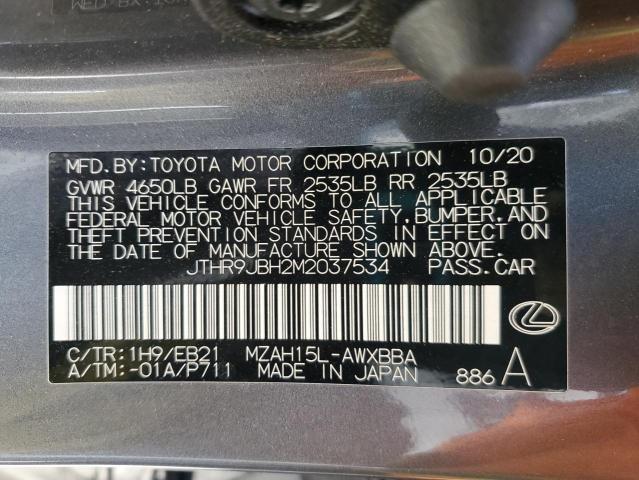 2021 LEXUS UX 250H JTHR9JBH2M2037534