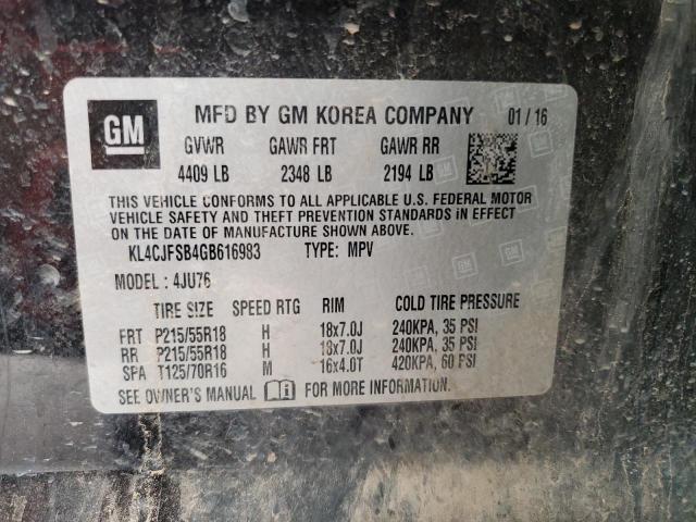 2016 BUICK ENCORE CON - KL4CJFSB4GB616983