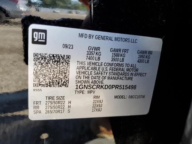 2023 CHEVROLET TAHOE C150 1GNSCRKD0PR515498