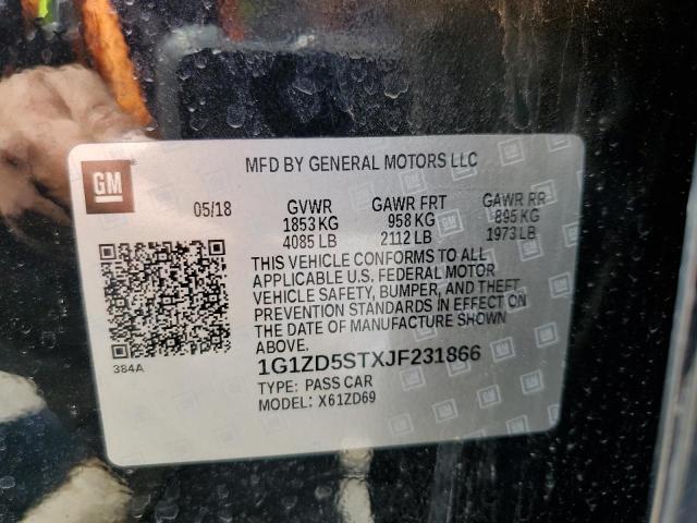 2018 CHEVROLET MALIBU LT - 1G1ZD5STXJF231866