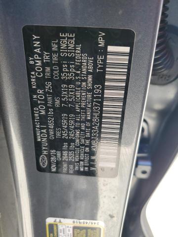 2017 HYUNDAI TUCSON LIM KM8J33A28HU371193