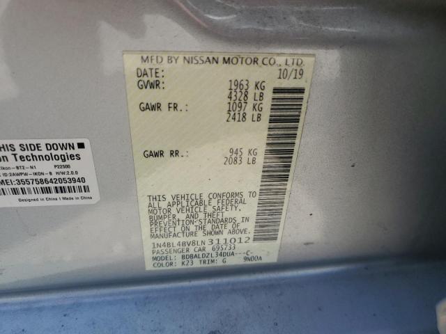 2020 NISSAN ALTIMA S - 1N4BL4BV8LN311012