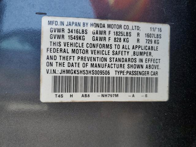 2017 HONDA FIT LX - JHMGK5H53HS009506