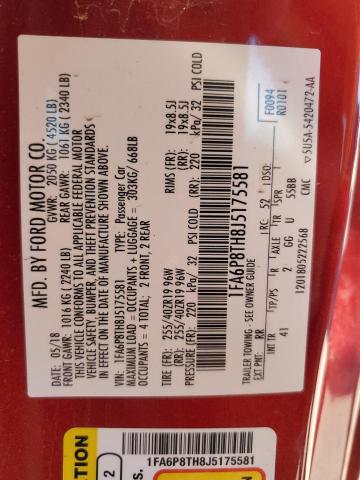 2018 FORD MUSTANG - 1FA6P8TH8J5175581