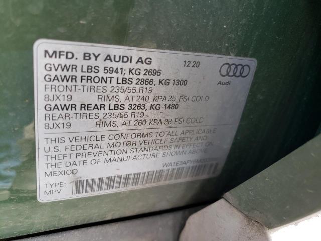 2021 AUDI Q5 E PREMI - WA1E2AFY6M2039957