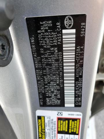 2019 TOYOTA CAMRY L - 4T1B11HK3KU824809