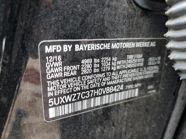 2017 BMW X3 SDRIVE2 - 5UXWZ7C37H0V88424