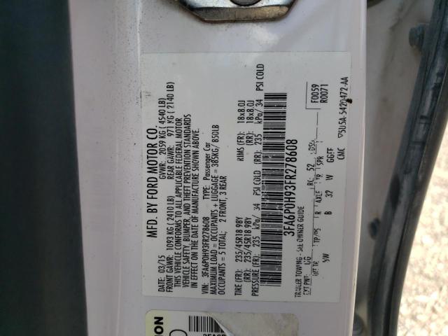 2015 FORD FUSION SE - 3FA6P0H93FR278608
