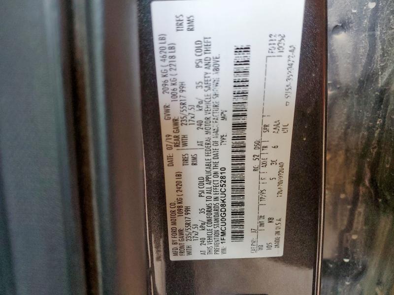 2019 FORD ESCAPE SE - 1FMCU0GD8KUC52810