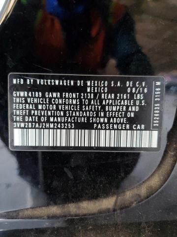 2017 VOLKSWAGEN JETTA S - 3VW2B7AJ2HM243253