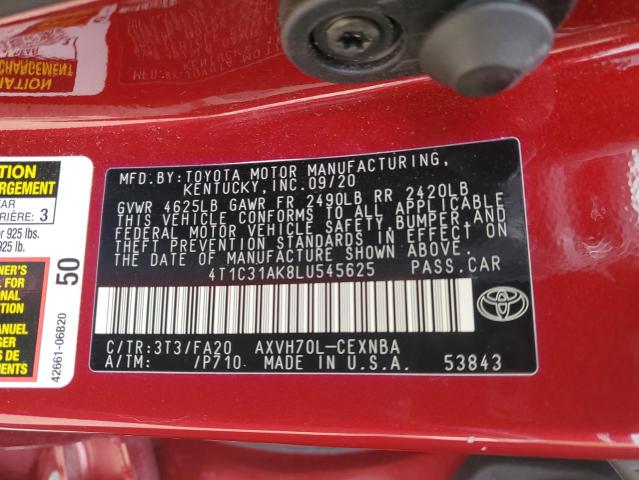 2020 TOYOTA CAMRY LE - 4T1C31AK8LU545625