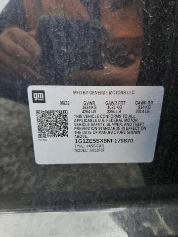 2022 CHEVROLET MALIBU PRE 1G1ZE5SX6NF179870