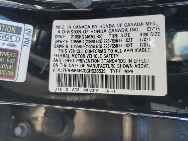 2016 HONDA CR-V EXL 2HKRM4H70GH638539