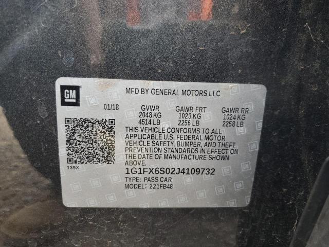 2018 CHEVROLET BOLT EV PR - 1G1FX6S02J4109732