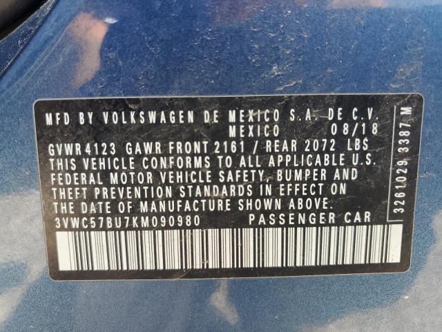 2019 VOLKSWAGEN JETTA S - 3VWC57BU7KM090980