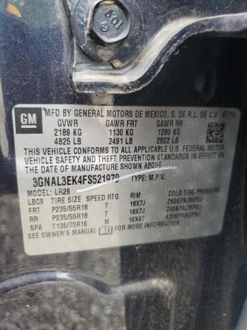 2015 CHEVROLET CAPTIVA LT 3GNAL3EK4FS521979