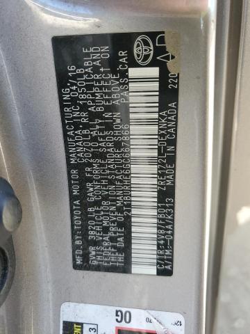 2016 TOYOTA COROLLA L - 2T1BURHE6GC667866