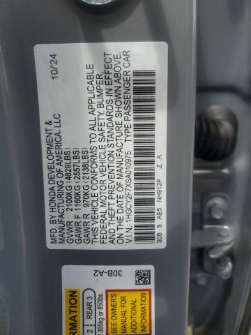 2025 HONDA ACCORD HYB 1HGCY2F7XSA010975