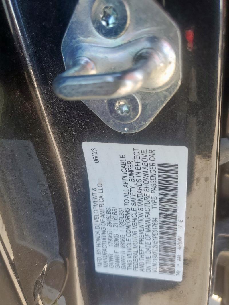 2023 HONDA CIVIC LX - 19XFL2H51PE017694