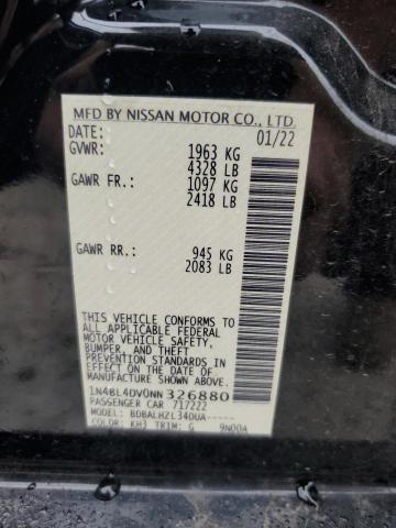 2022 NISSAN ALTIMA SV - 1N4BL4DV0NN326880