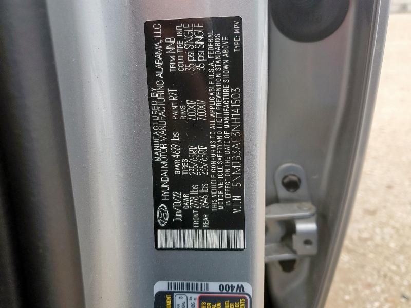 2022 HYUNDAI TUCSON SEL - 5NMJB3AE3NH141503
