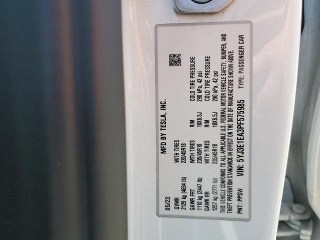 2023 TESLA MODEL 3 - 5YJ3E1EA3PF575985