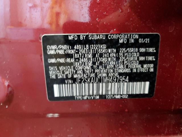 2021 SUBARU FORESTER L JF2SKAUC1MH497954