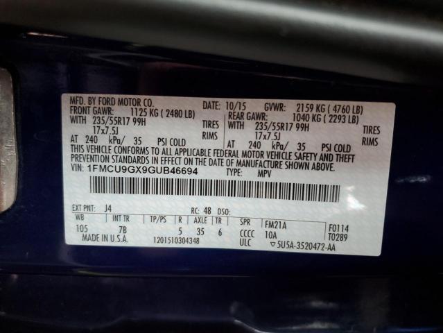 2016 FORD ESCAPE SE - 1FMCU9GX9GUB46694