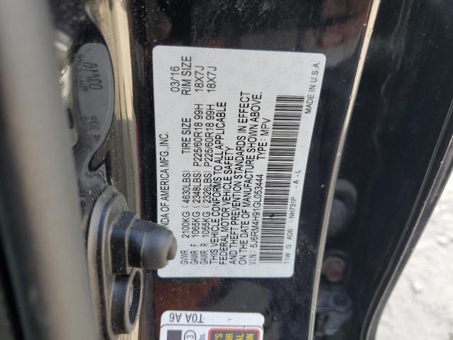 2016 HONDA CRV AWD 5J6RM4H91GL053444