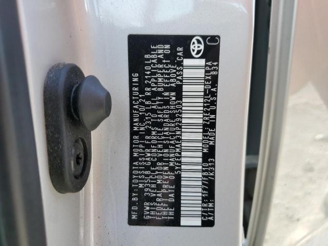 2022 TOYOTA COROLLA LE - 5YFEPMAE3NP292503
