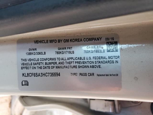 2017 CHEVROLET SPARK 2LT KL8CF6SA3HC735594