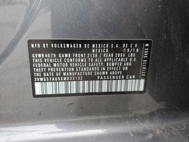 2019 VOLKSWAGEN GOLF S 3VWG57AU5KM033132