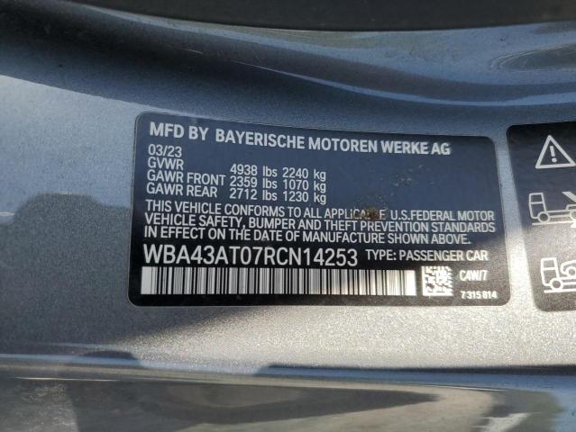 2024 BMW 430XI - WBA43AT07RCN14253
