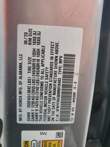 5FNYF6H38MB018482 2021 HONDA PILOT