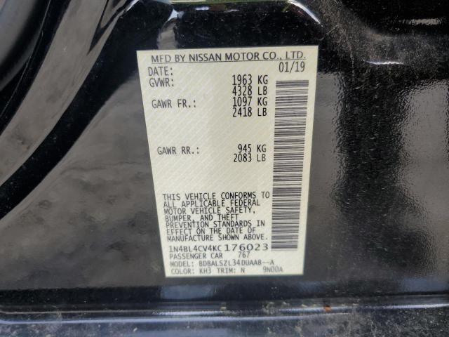 2019 NISSAN ALTIMA SR - 1N4BL4CV4KC176023