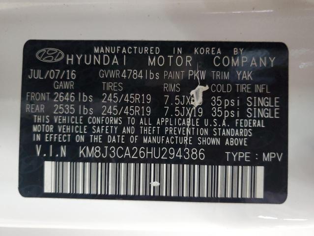 2017 HYUNDAI TUCSON LIM - KM8J3CA26HU294386