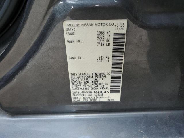 2021 NISSAN ALTIMA SV 1N4BL4DV7MN340645