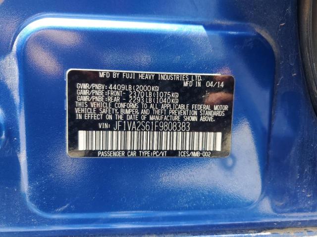 2015 SUBARU WRX STI LI JF1VA2S61F9808383