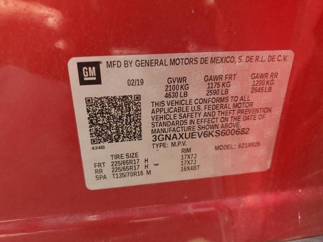 2019 CHEVROLET EQUINOX LT - 3GNAXUEV6KS600682
