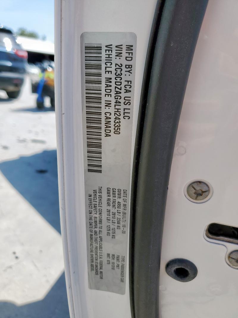 2020 DODGE CHALLENGER - 2C3CDZAG4LH243350