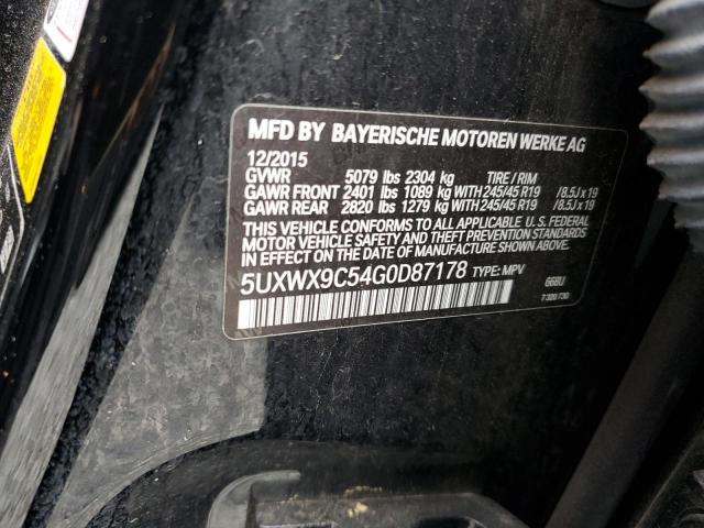 2016 BMW X3 XDRIVE2 5UXWX9C54G0D87178