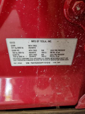 2023 TESLA MODEL Y - 7SAYGAEE8PF701618