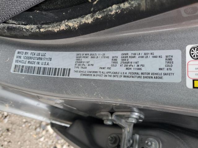 2024 RAM 1500 TRADE 1C6SRFGT4RN171178