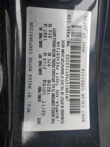 2017 MAZDA 3 TOURING JM1BN1V7XH1143503