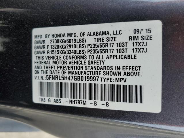2016 HONDA ODYSSEY EX - 5FNRL5H47GB019997