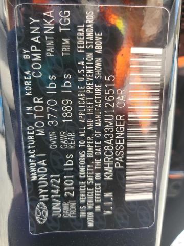 2021 HYUNDAI VENUE SEL - KMHRC8A33MU126515