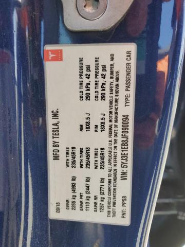 2018 TESLA MODEL 3 - 5YJ3E1EB8JF090094