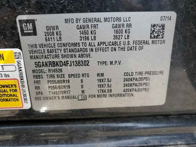 2015 BUICK ENCLAVE - 5GAKRBKD4FJ138302